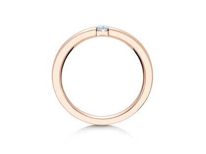 Engagement ring Infinity in 18K rosé gold with diamond 0.10ct H/SI
