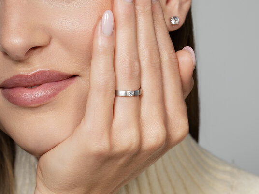 Engagement ring Infinity in silver