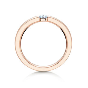 Engagement ring Infinity in 18K rosé gold with diamond 0.15ct G/SI