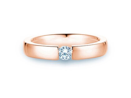Engagement ring Infinity in 14K rosé gold with diamond 0.20ct H/SI