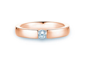 Engagement ring Infinity in 14K rosé gold with diamond 0.20ct H/SI
