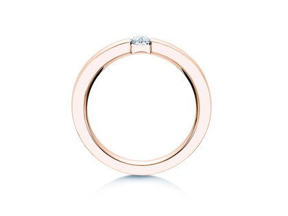 Engagement ring Infinity in 14K rosé gold with diamond 0.20ct H/SI