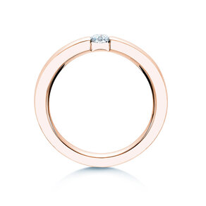Engagement ring Infinity in 14K rosé gold with diamond 0.20ct H/SI