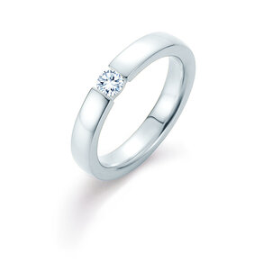 Engagement ring Infinity in 18K white gold with diamond 0.30ct H/SI