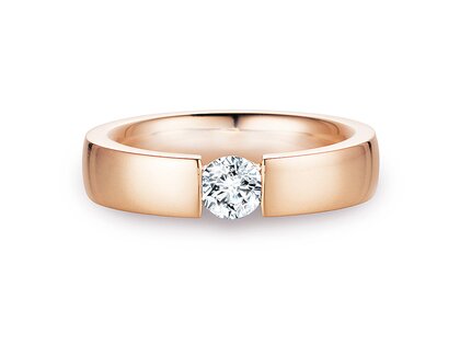 Engagement ring Infinity in 18K rosé gold with diamond 0.50ct G/SI