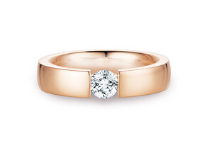 Engagement ring Infinity in 18K rosé gold with diamond 0.50ct G/SI