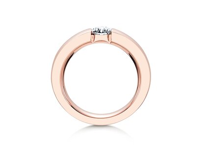 Engagement ring Infinity in 18K rosé gold with diamond 0.50ct G/SI