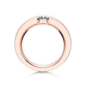Engagement ring Infinity in 18K rosé gold with diamond 0.50ct G/SI
