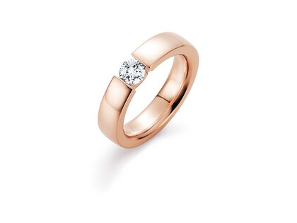 Engagement ring Infinity in 18K rosé gold with diamond 0.50ct G/SI