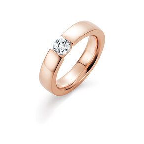 Engagement ring Infinity in 18K rosé gold with diamond 0.50ct G/SI