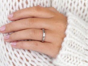 Engagement ring Infinity in 14K white gold with lab-grown diamond 0.15ct E/VS