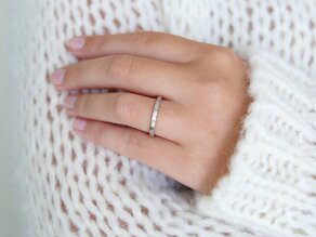 Engagement ring Infinity in 14K white gold with diamond 0.03ct H/SI