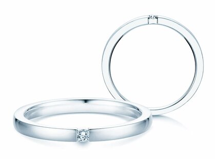 Engagement ring Infinity in platinum