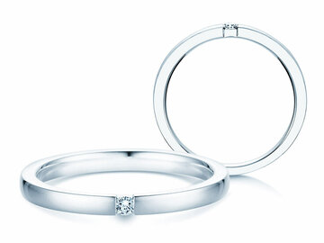 Engagement ring Infinity in white gold