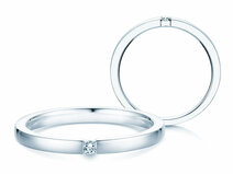 Engagement ring Infinity in silver 925/- with diamond 0.07ct G/SI