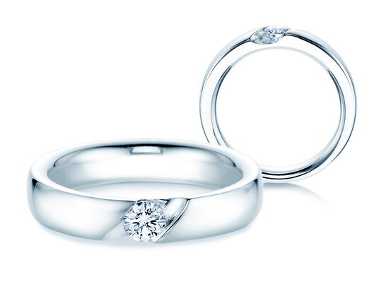 Engagement ring Italic in silver