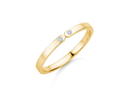 Engagement ring Serenity Diamond in 9K yellow gold with diamonds 0.02ct G/SI