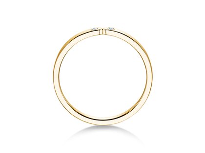 Engagement ring Serenity Diamond in 9K yellow gold with diamonds 0.02ct G/SI