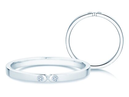 Engagement ring Serenity Diamond in 9K white gold with diamonds 0.02ct G/SI