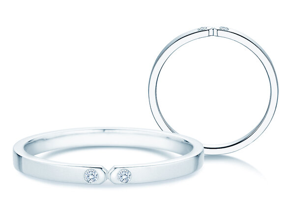 Engagement ring Serenity Diamond in 9K white gold with diamonds 0.02ct G/SI
