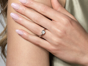 Engagement ring Touch in 14K yellow gold with diamond 0.50ct G/SI