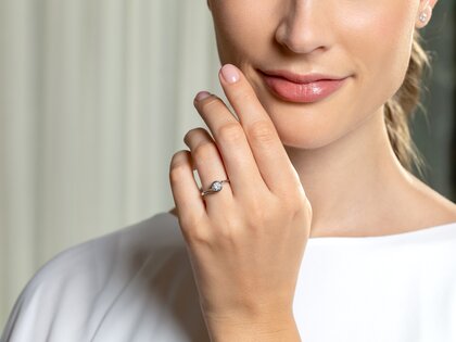 Engagement ring Touch in 14K yellow gold with diamond 0.50ct G/SI