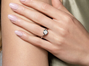 Engagement ring Touch in 9K white gold with diamond 1.00ct H/SI