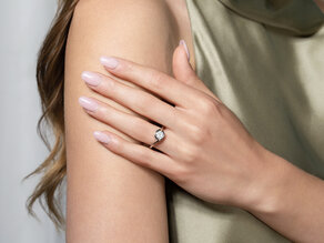 Engagement ring Touch in 9K white gold with diamond 1.00ct H/SI