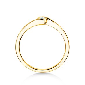 Engagement ring Touch in 14K yellow gold with diamond 0.04ct G/SI