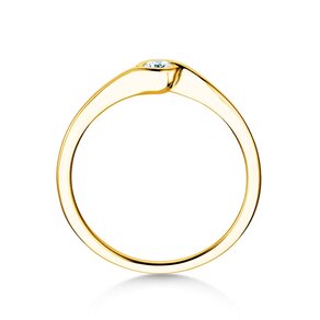 Engagement ring Touch in 14K yellow gold with diamond 0.08ct G/SI