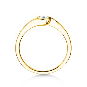 Engagement ring Touch in 14K yellow gold with diamond 0.13ct G/SI