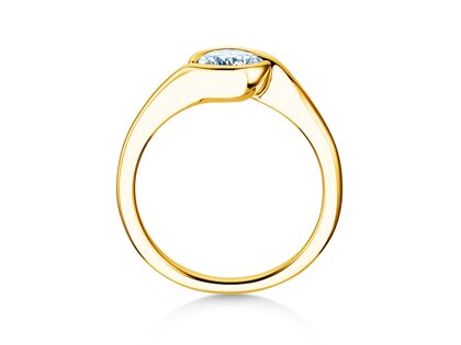 Engagement ring Touch in 9K yellow gold with diamond 0.75ct H/SI