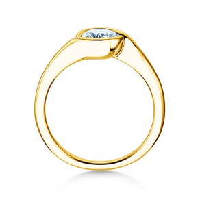 Engagement ring Touch in 9K yellow gold with diamond 0.75ct H/SI