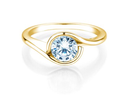 Engagement ring Touch in 9K yellow gold with diamond 1.00ct H/SI