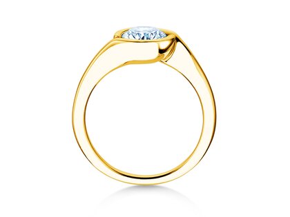 Engagement ring Touch in 9K yellow gold with diamond 1.00ct H/SI