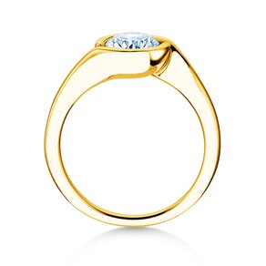 Engagement ring Touch in 9K yellow gold with diamond 1.00ct H/SI