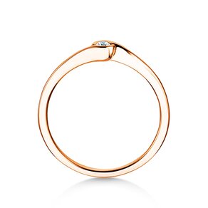 Engagement ring Touch in 18K rosé gold with diamond 0.04ct G/SI