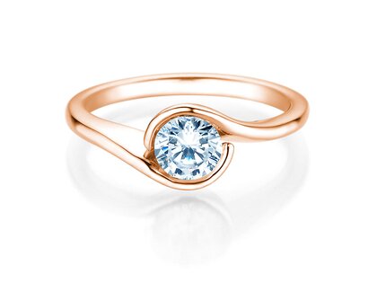 Engagement ring Touch in 9K rosé gold with diamond 0.75ct G/SI