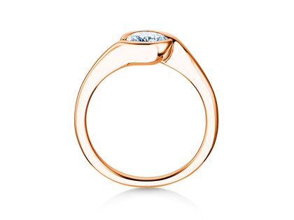 Engagement ring Touch in 9K rosé gold with diamond 0.75ct G/SI