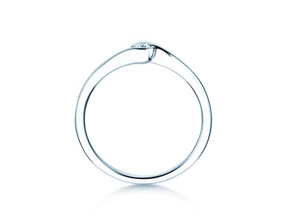 Engagement ring Touch in 18K white gold with diamond 0.04ct G/SI
