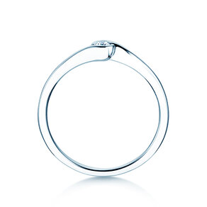 Engagement ring Touch in 18K white gold with diamond 0.04ct G/SI