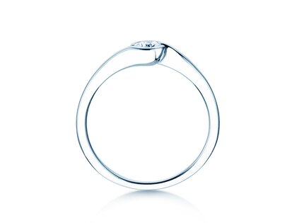 Engagement ring Touch in 9K white gold with diamond 0.13ct G/SI