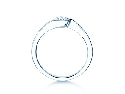 Engagement ring Touch in 18K white gold with diamond 0.23ct D/IF
