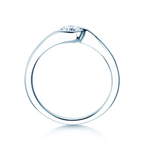 Engagement ring Touch in 18K white gold with diamond 0.23ct D/IF