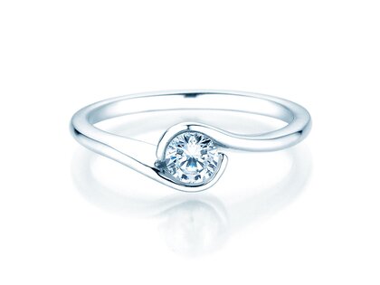 Engagement ring Touch in 14K white gold with diamond 0.50ct G/SI