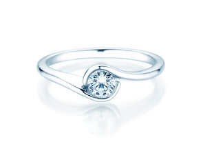 Engagement ring Touch in 14K white gold with diamond 0.50ct G/SI
