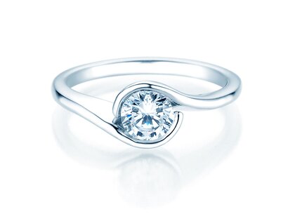 Engagement ring Touch in 9K white gold with diamond 0.75ct G/SI