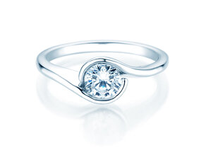 Engagement ring Touch in 9K white gold with diamond 0.75ct G/SI
