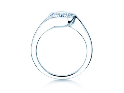 Engagement ring Touch in 9K white gold with diamond 1.00ct H/SI