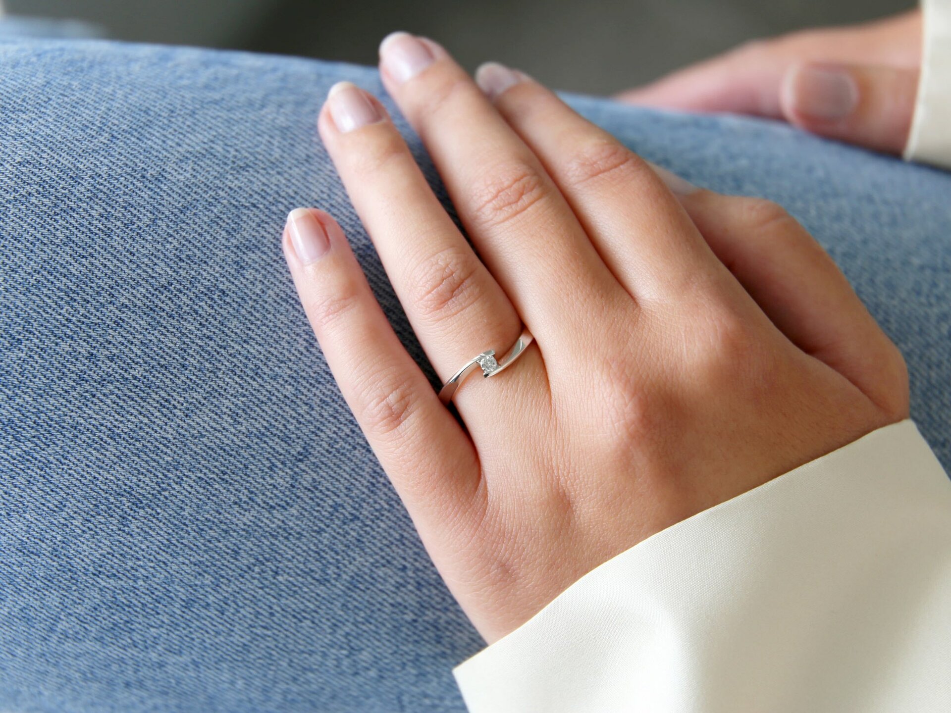 Petite twist diamond ring best sale
